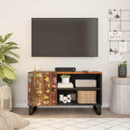 Mobile TV 80x33x46cm Legno Massello Recupero Legno Multistrato