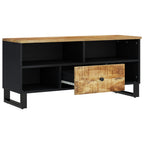 Mobile TV 100x33x46cm Legno Massello Mango e Legno Multistrato
