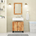 Specchio 70x50 cm in Legno Massello di Acacia e Vetro