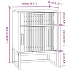 Comodini 2 pz Bianchi 40x30x55,5 cm Legno Multistrato e Ferro