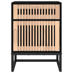 Comodini 2 pz Neri 40x30x55,5 cm Legno Multistrato e Ferro