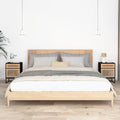 Comodini 2 pz Neri 40x30x55,5 cm Legno Multistrato e Ferro