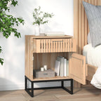 Comodino 40x30x55,5 cm Legno Multistrato e Ferro