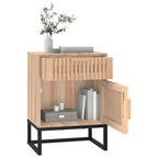 Comodini 2 pz 40x30x55,5 cm Legno Multistrato e Ferro