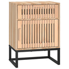 Comodini 2 pz 40x30x55,5 cm Legno Multistrato e Ferro