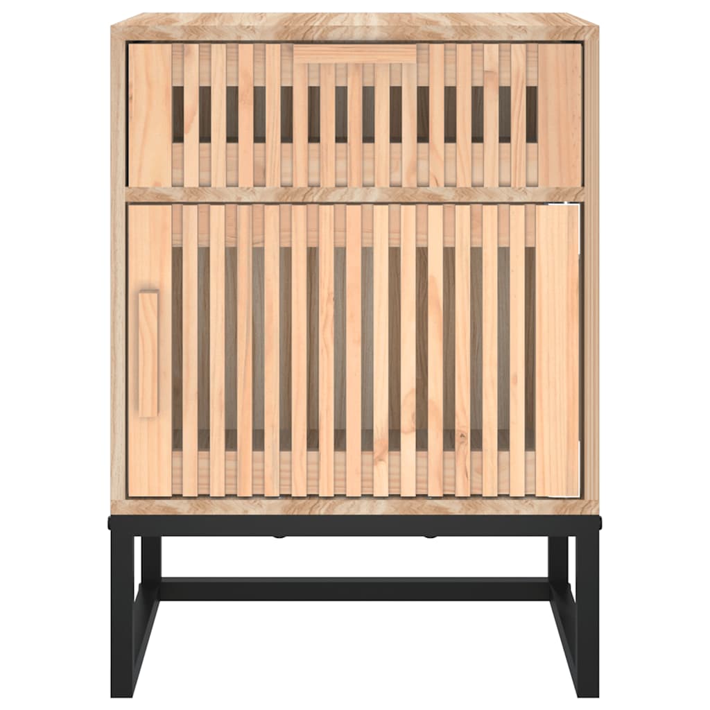 Comodini 2 pz 40x30x55,5 cm Legno Multistrato e Ferro