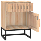 Comodini 2 pz 40x30x55,5 cm Legno Multistrato e Ferro