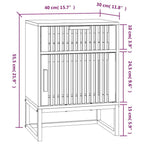 Comodini 2 pz 40x30x55,5 cm Legno Multistrato e Ferro