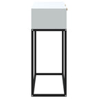 Tavolino Consolle Bianco 80x30x75 cm Legno Multistrato e Ferro