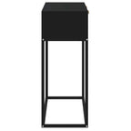 Tavolino Consolle Nero 80x30x75 cm Legno Multistrato e Ferro