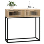 Tavolino Consolle 80x30x75 cm Legno Multistrato e Ferro