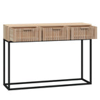 Tavolino Consolle 105x30x75 cm Legno Multistrato e Ferro