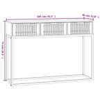 Tavolino Consolle 105x30x75 cm Legno Multistrato e Ferro