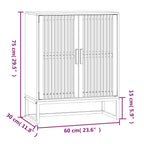 Credenza Nera 60x30x75 cm in Legno Multistrato