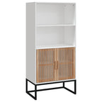 Credenza Bianca 60x35x125 cm in Legno Multistrato