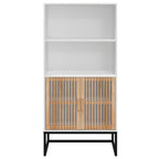 Credenza Bianca 60x35x125 cm in Legno Multistrato
