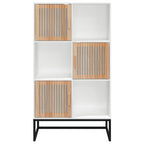 Credenza Bianca 70x35x125 cm in Legno Multistrato