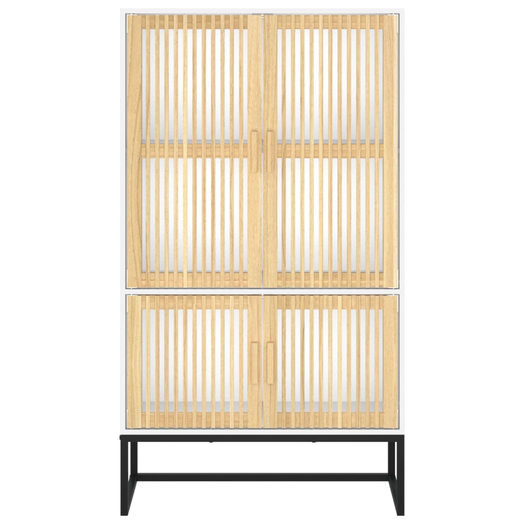 Credenza Bianca 70x35x125 cm in Legno Multistrato