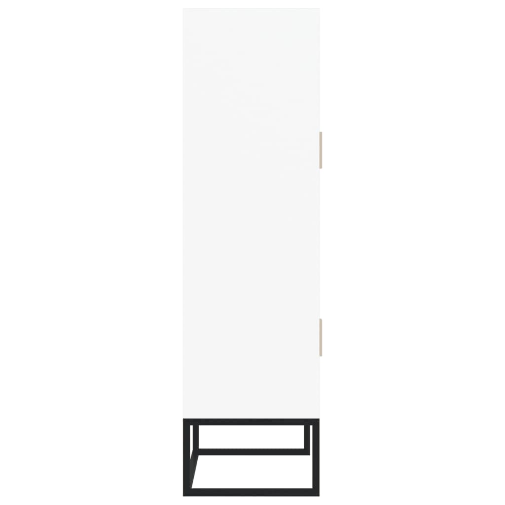 Credenza Bianca 70x35x125 cm in Legno Multistrato