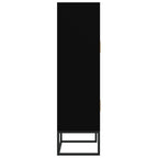 Credenza Nera 70x35x125 cm in Legno Multistrato