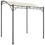 Tettoia Crema 2x2,3 m 180 g/m² Tessuto e Acciaio