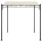 Tettoia Crema 2x2,3 m 180 g/m² Tessuto e Acciaio