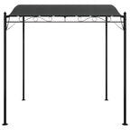 Tettoia Antracite 2x2,3 m 180 g/m² Tessuto e Acciaio