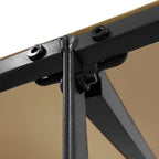 Tettoia Tortora 2x2,3 m 180 g/m² Tessuto e Acciaio