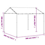 Tenda a Baldacchino Antracite 3x3 m in Acciaio e Tessuto