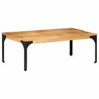 Tavolino da Salotto 100x55x35 cm in Legno Massello di Mango