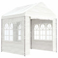Gazebo con Tetto Bianco 2,28x2,23x2,69 m in Polietilene