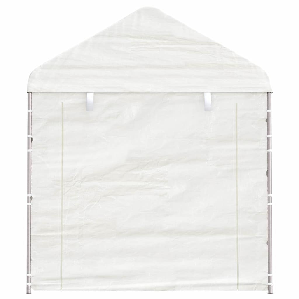 Gazebo con Tetto Bianco 2,28x2,23x2,69 m in Polietilene