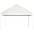 Gazebo con Tetto Bianco 4,08x2,23x3,22 m in Polietilene