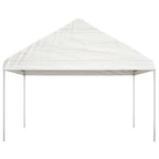 Gazebo con Tetto Bianco 4,08x2,23x3,22 m in Polietilene