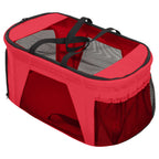 Passeggino Cani Pieghevole 2 Livelli Rosso 83x48x97cm Tessuto