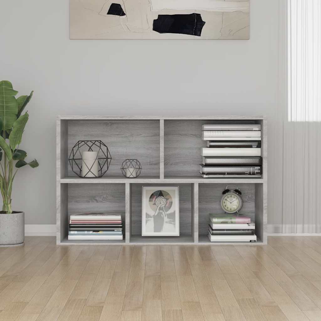 Libreria/Credenza Grigio Sonoma 50x25x80 cm Legno Multistrato