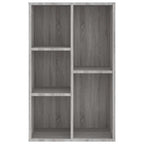 Libreria/Credenza Grigio Sonoma 50x25x80 cm Legno Multistrato
