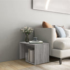 Tavolino Grigio Sonoma 59x36x38 cm in Legno Multistrato