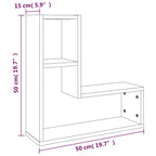 Mensole da Parete 2pz Rovere Fumo 50x15x50 cm Legno Multistrato