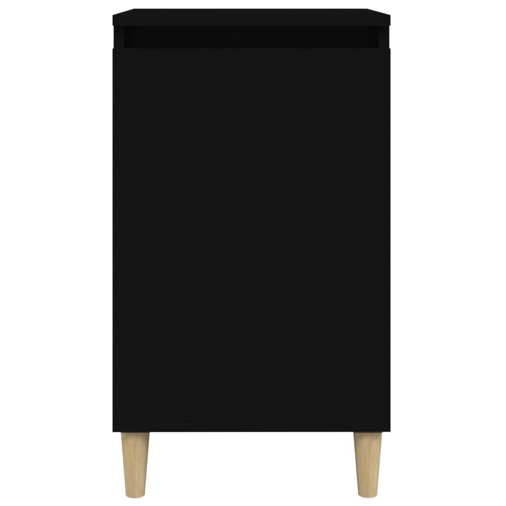 Comodini 2 pz Neri 40x35x70 cm in Legno Multistrato