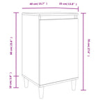 Comodini 2 pz Neri 40x35x70 cm in Legno Multistrato