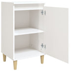 Comodini 2 pz Bianco Lucido 40x35x70 cm in Legno Multistrato