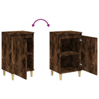 Comodini 2 pz Rovere Fumo 40x35x70 cm in Legno Multistrato