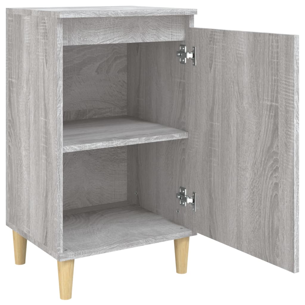 Comodino Grigio Sonoma 40x35x70 cm in Legno Multistrato