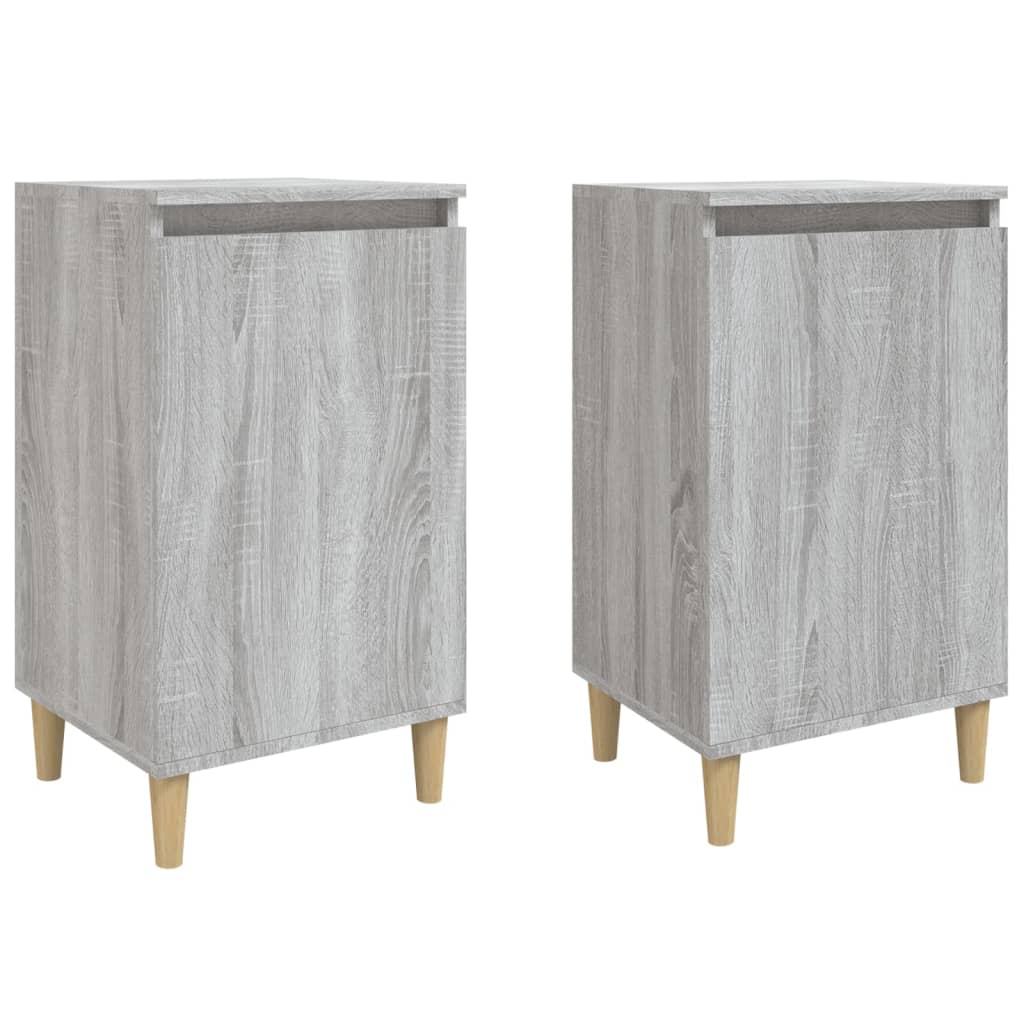 Comodini 2 pz Grigio Sonoma 40x35x70 cm in Legno Multistrato