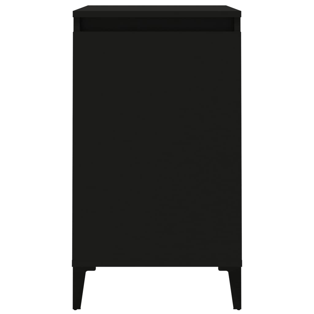 Comodini 2 pz Neri 40x35x70 cm in Legno Multistrato