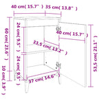 Comodini 2 pz Neri 40x35x70 cm in Legno Multistrato