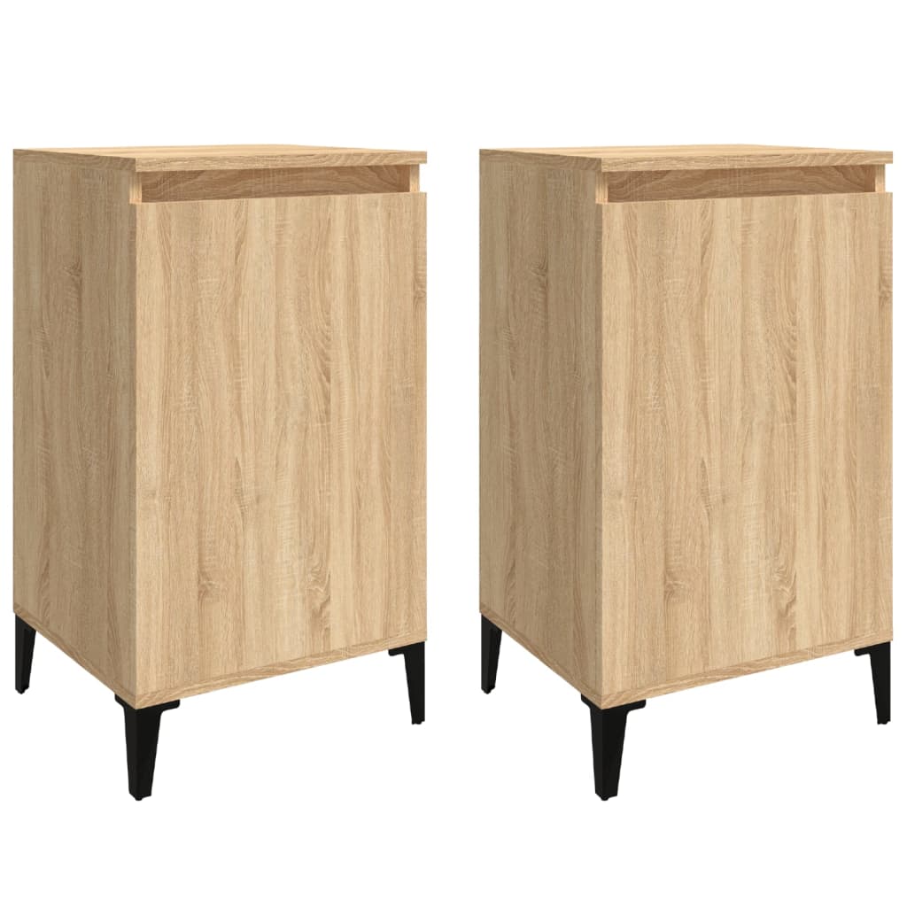 Comodini 2 pz Rovere Sonoma 40x35x70 cm in Legno Multistrato