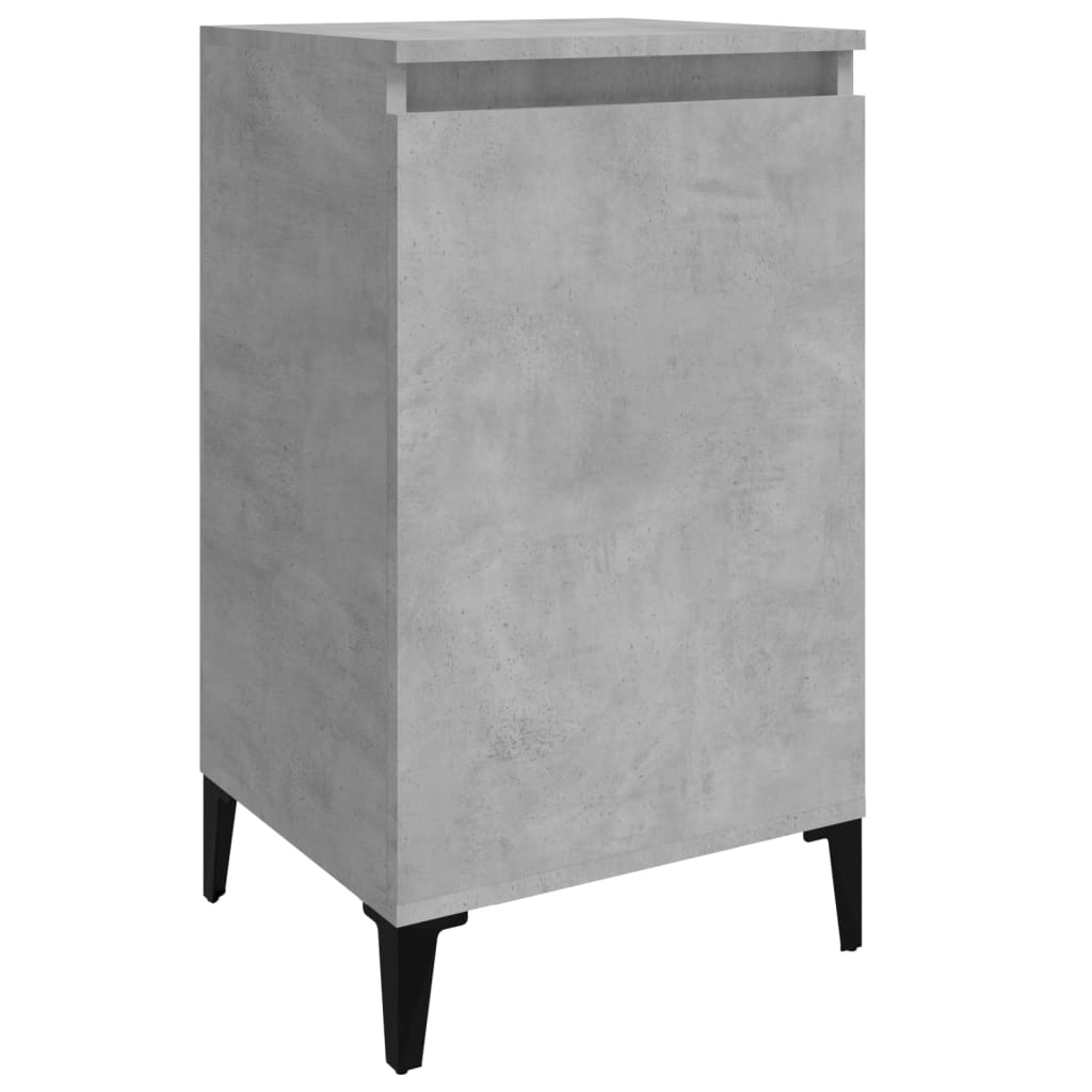 Comodini 2 pz Grigio Cemento 40x35x70 cm in Legno Multistrato