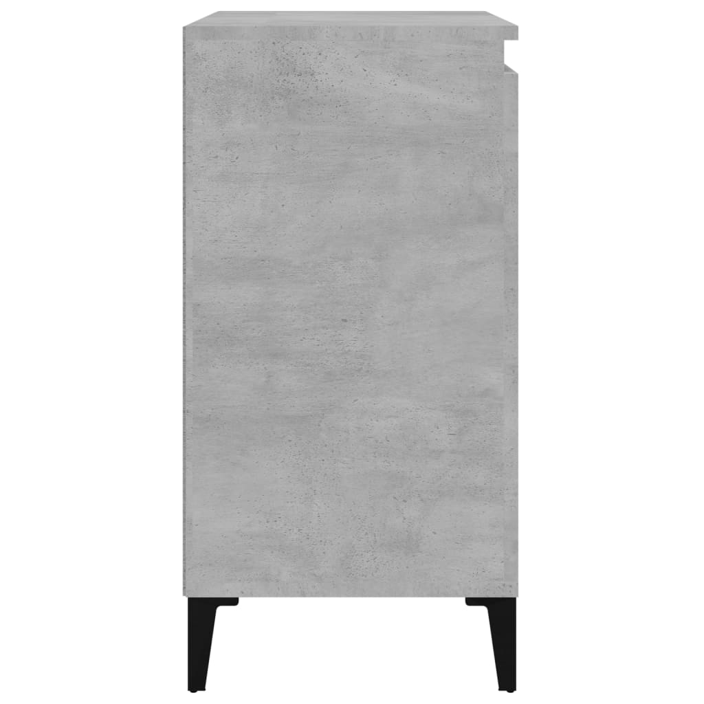 Comodini 2 pz Grigio Cemento 40x35x70 cm in Legno Multistrato
